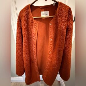 Wilfred Teddy Jacket in Rich Orange